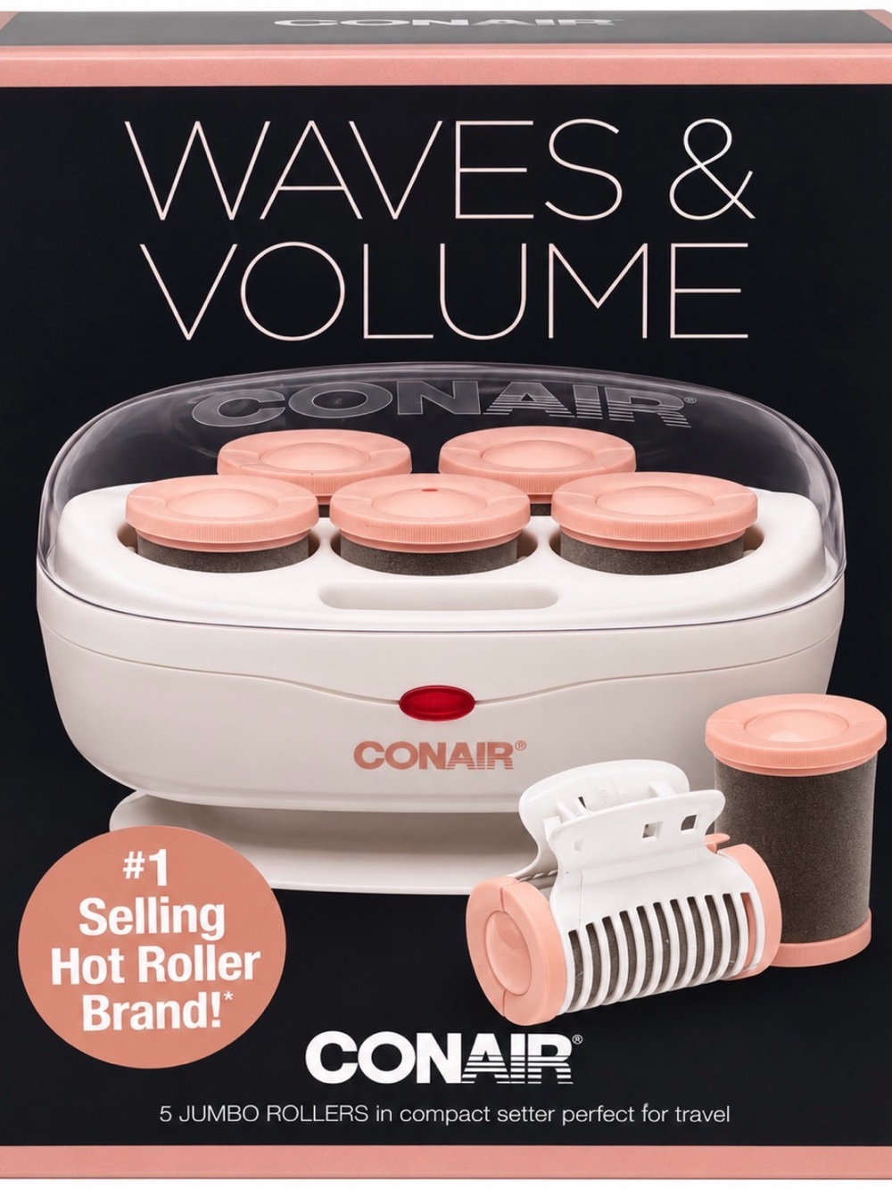 Conair Waves & Volume Hot Roller Set in Pink and White
